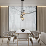 Rain Waterfall Glass Round Chandelier 8"