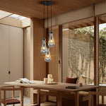 Rain Waterfall Glass Round Chandelier 8"