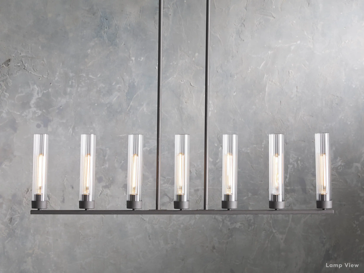 Andreas Ridged Tubular Linear Chandelier