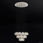Boule Geometric Cristal Cluster Chandelier 24"