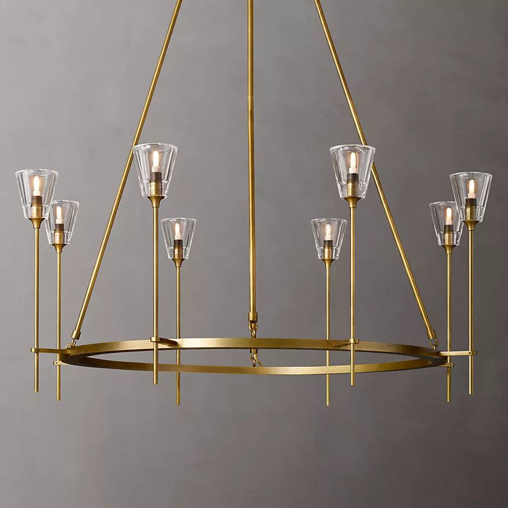 Torche Classic Glass Round Chandelier 46"
