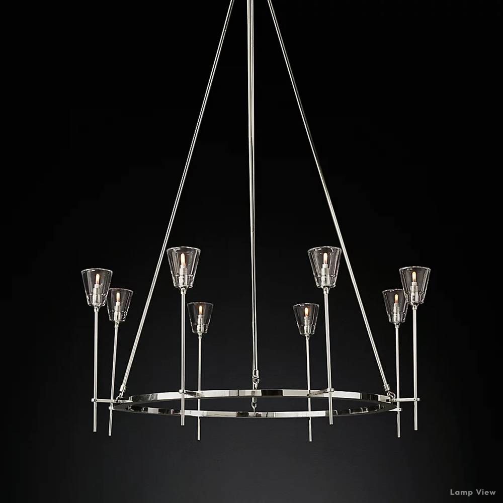 Torche Classic Glass Round Chandelier 46"