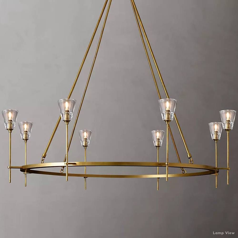 Torche Classic Glass Round Chandelier 58"
