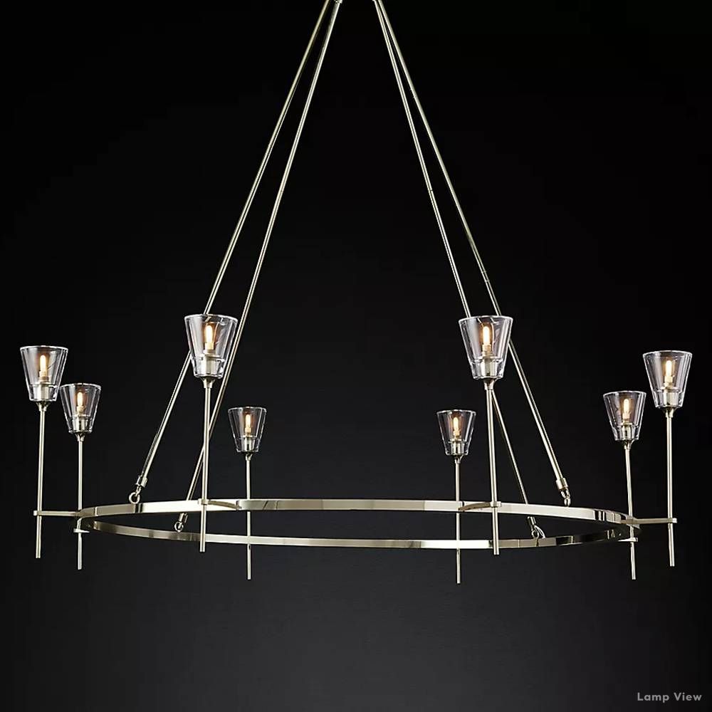 Torche Classic Glass Round Chandelier 58"