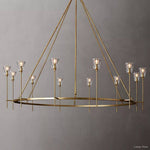 Torche Classic Glass Round Chandelier 70"