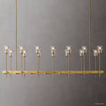Torche Classic Glass Rectangular Chandelier 67"