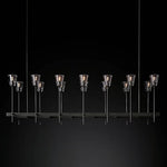 Torche Classic Glass Rectangular Chandelier 67"