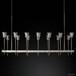 Torche Classic Glass Rectangular Chandelier 67"