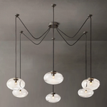 Cabrette Pristine Glass Suspended Chandelier 84"