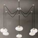 Cabrette Pristine Glass Suspended Chandelier 84"