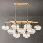 Cabrette Pristine Glass Linear Chandelier 54"