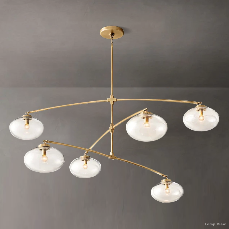 Cabrette Pristine Glass Mobile Round Chandelier