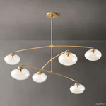 Cabrette Pristine Glass Mobile Round Chandelier