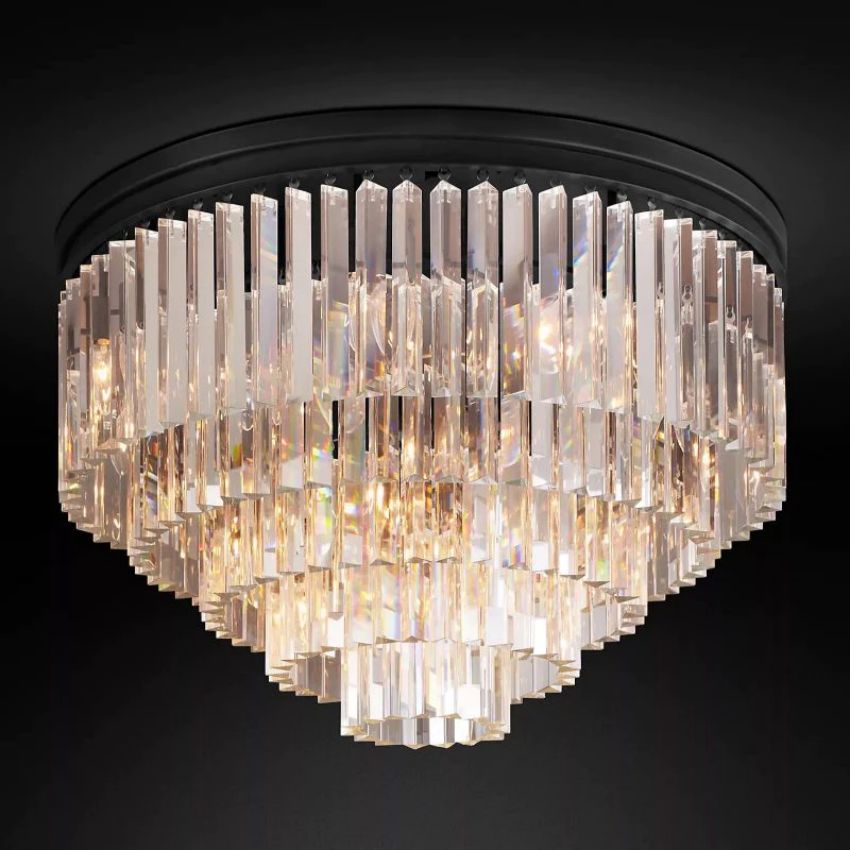 Odeon Layered Crystal Flush Mount