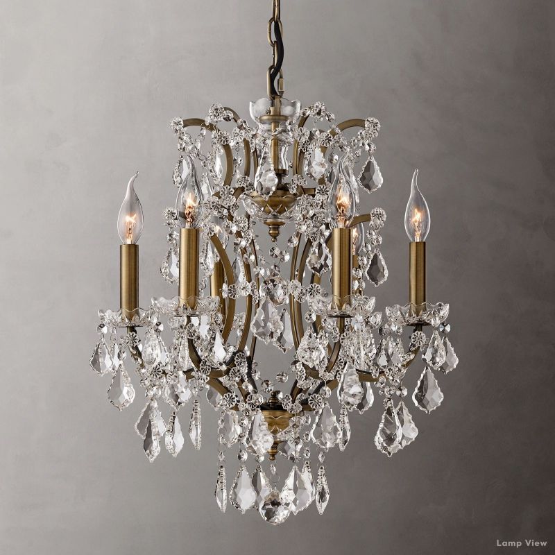 Rococo Garland Crystal Round Chandelier 18"