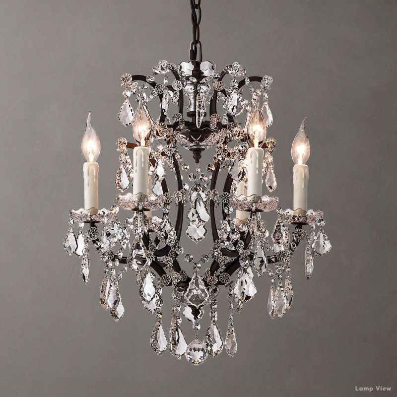 Rococo Garland Crystal Round Chandelier 18"