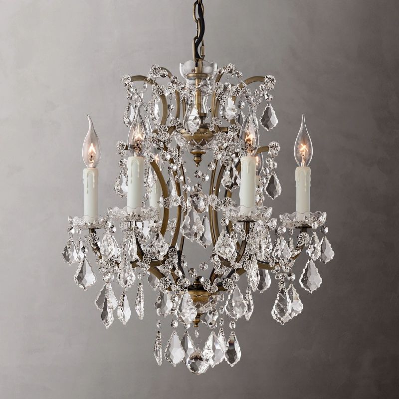 Rococo Garland Crystal Round Chandelier 18"