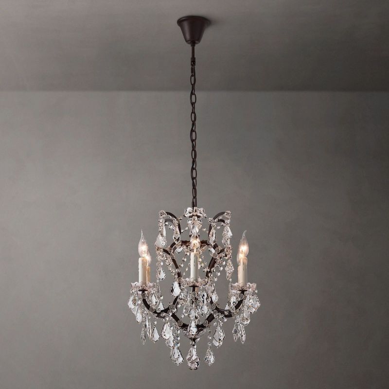 Rococo Garland Crystal Round Chandelier 18"