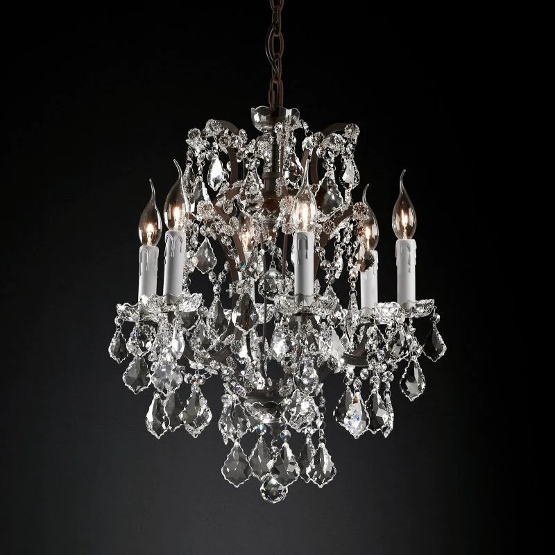 Rococo Garland Crystal Round Chandelier 18"