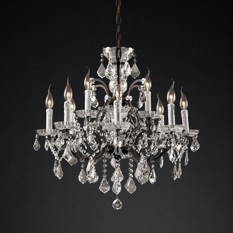Rococo Garland Crystal Round Chandelier 28"