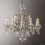 Rococo Garland Crystal Round Chandelier 33"
