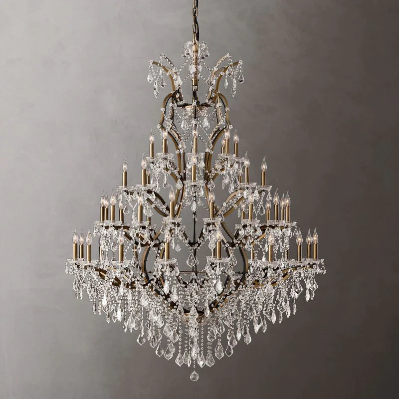 Rococo Garland Crystal Round Chandelier 60"
