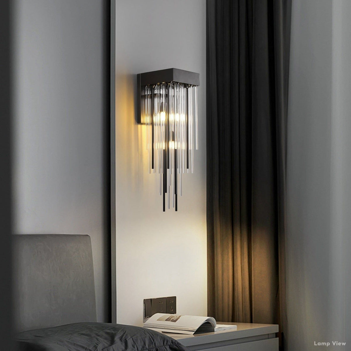 Cascada Tube Crystal Wall Sconce