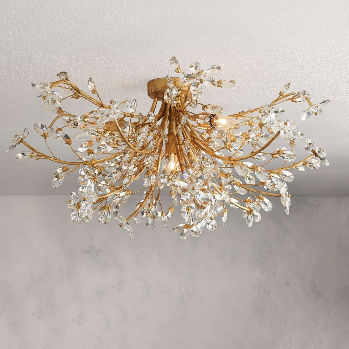 FioreCrystal Crown Flush Mount