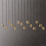 Eclatant Inset Crystal Linear Chandelier 54"