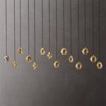 Eclatant Inset Crystal Linear Chandelier 72"