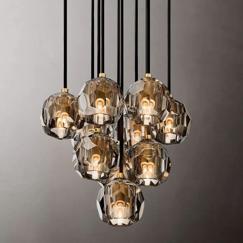 Boule Spherical Cristal Cluster Chandelier 14"