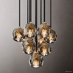Boule Geometric Cristal Cluster Chandelier 14"