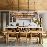 Ghiaccio Hooked Glass Oval Chandelier