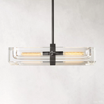 Savile Recessed Crystal Linear Chandelier 24"