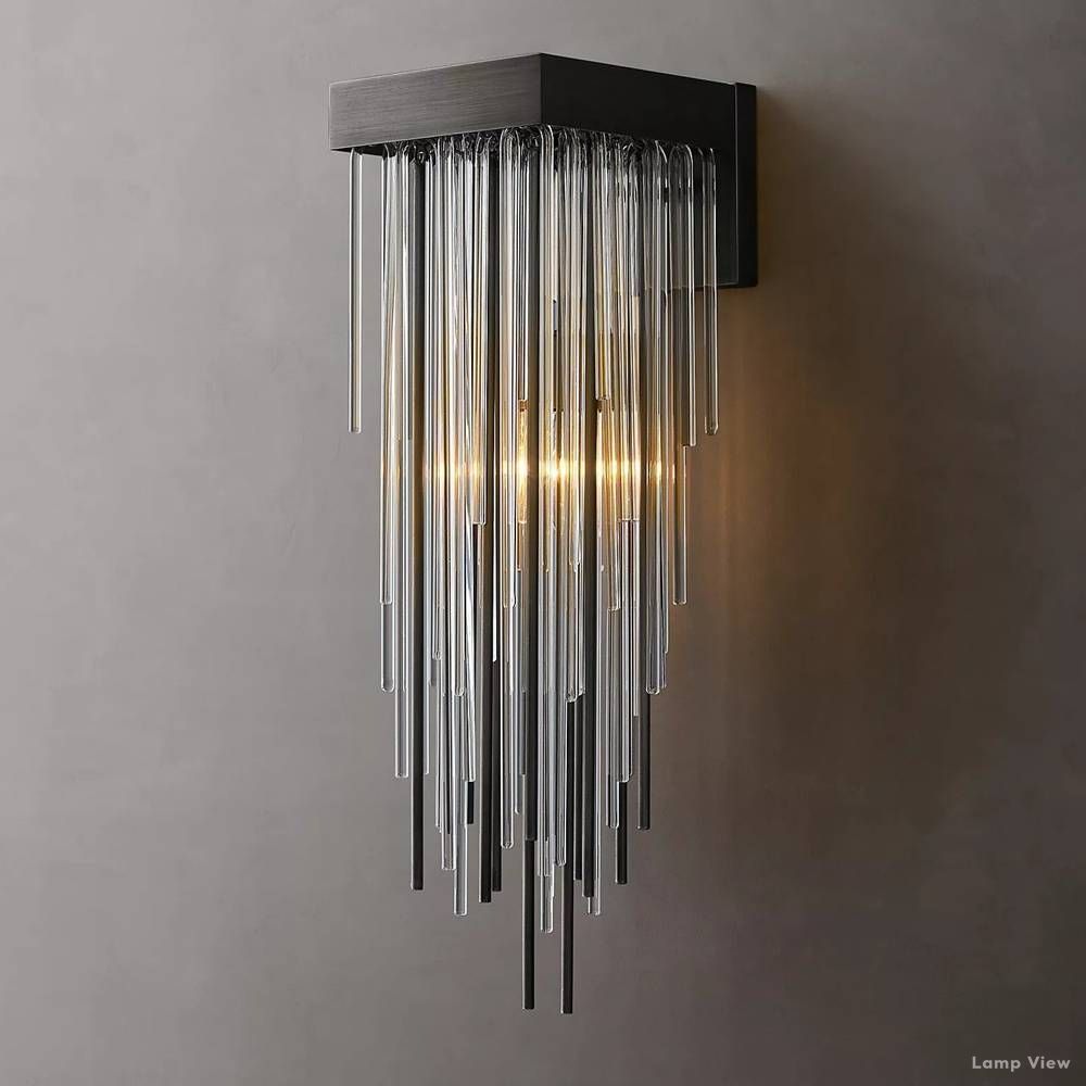 Cascada Tube Crystal Wall Sconce
