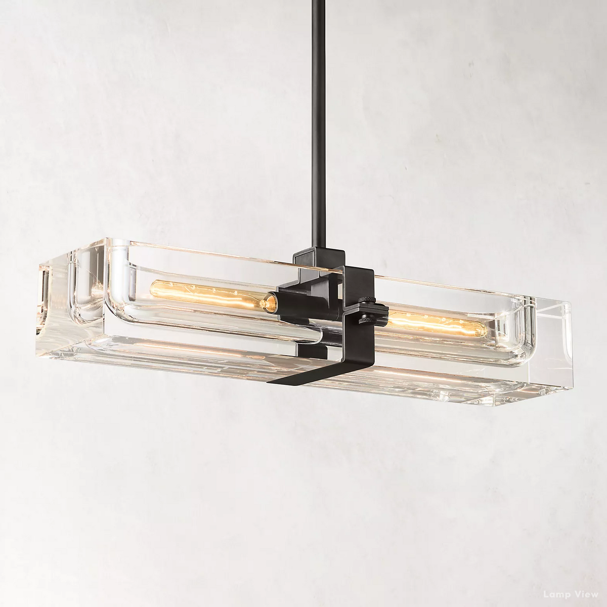 Savile Recessed Crystal Linear Chandelier 24"