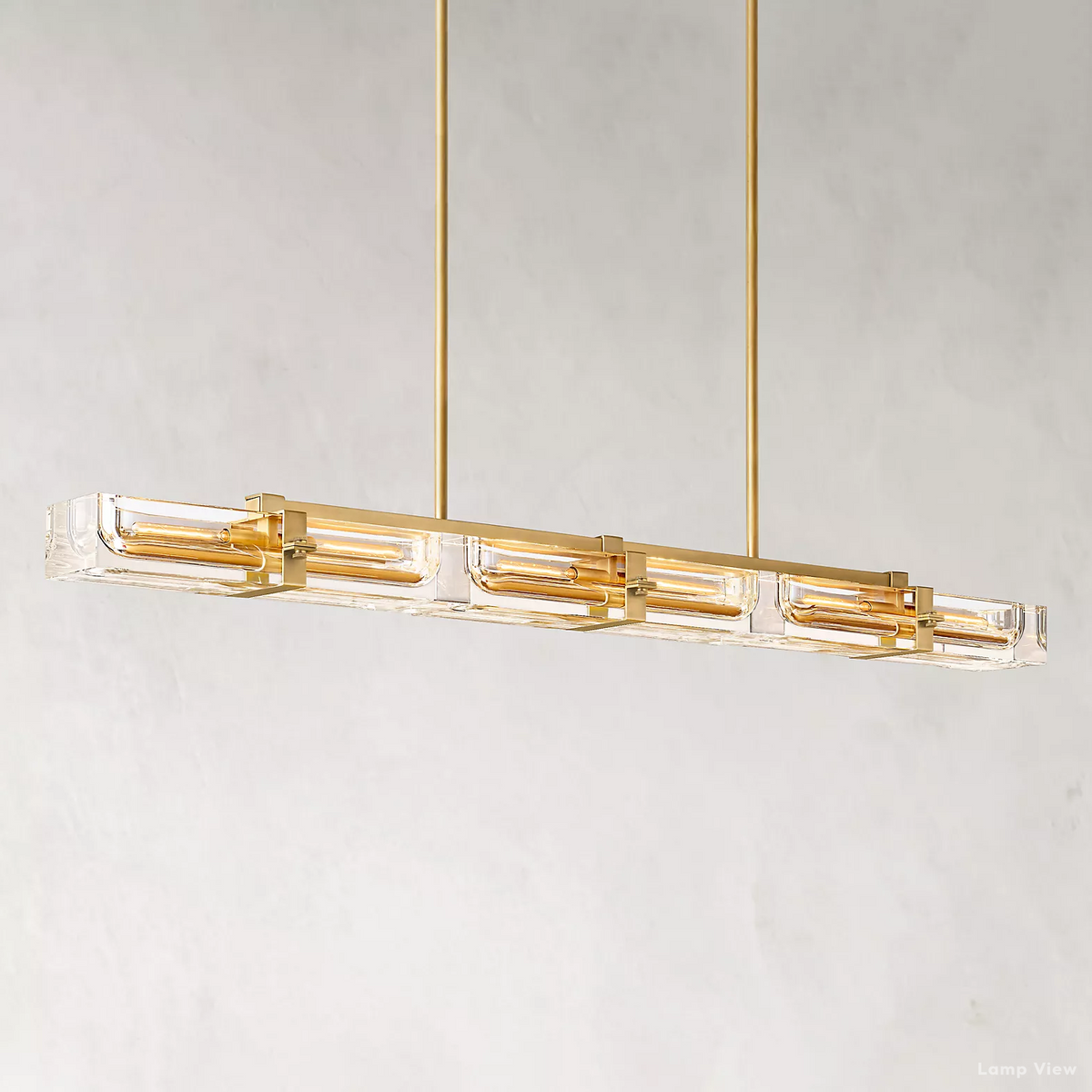 Savile Recessed Crystal Linear Chandelier 72"