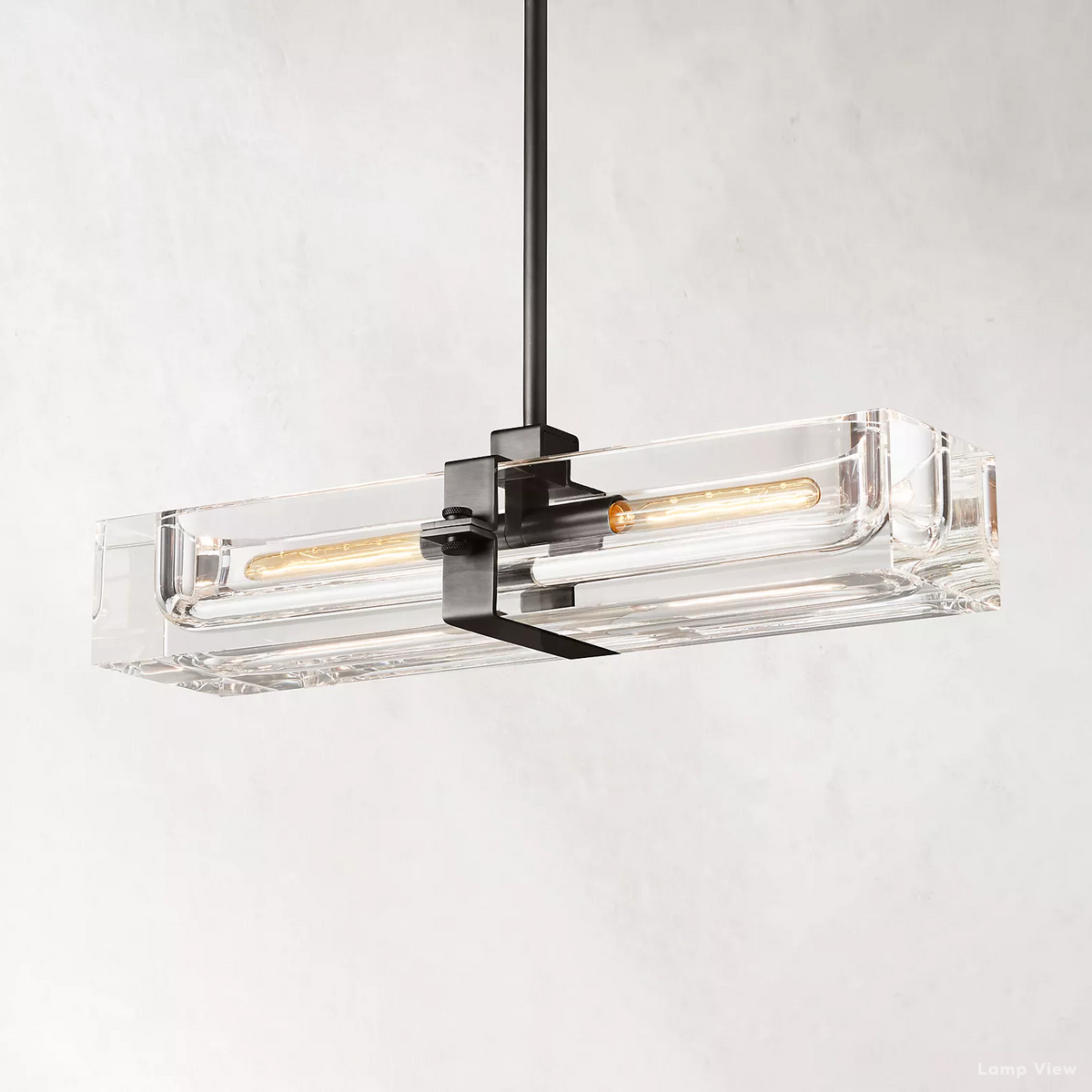 Savile Recessed Crystal Linear Chandelier 24"