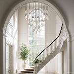 Soltaire Cascading Crystal Round Chandelier