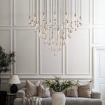 Soltaire Cascading Crystal Round Chandelier