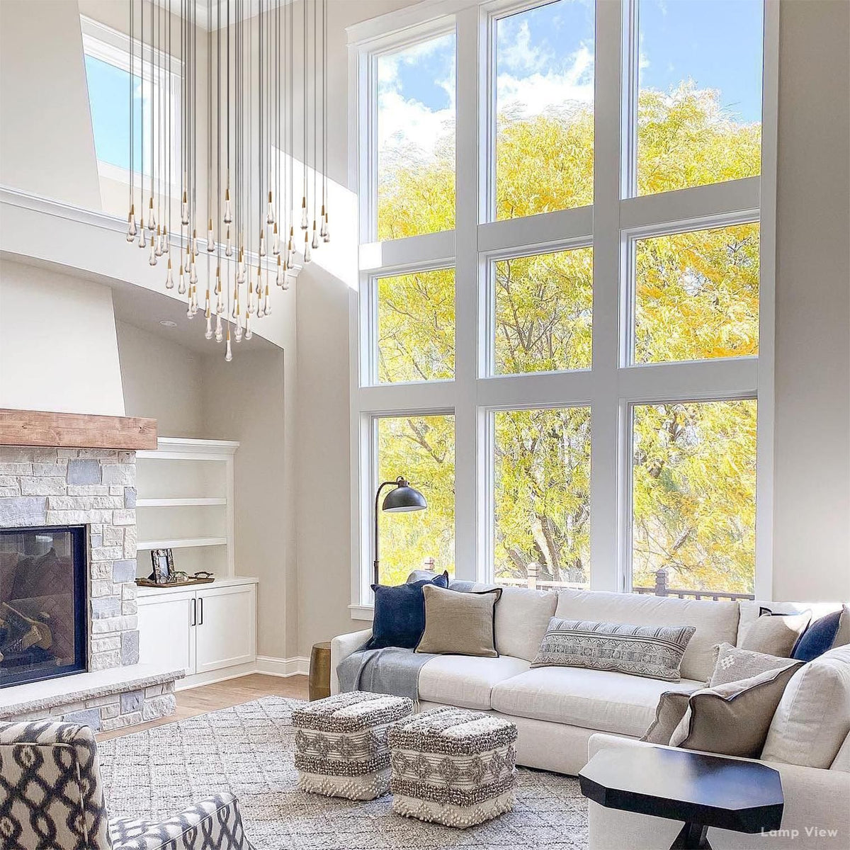 Soltaire Cascading Crystal Round Chandelier