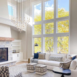 Soltaire Cascading Crystal Round Chandelier