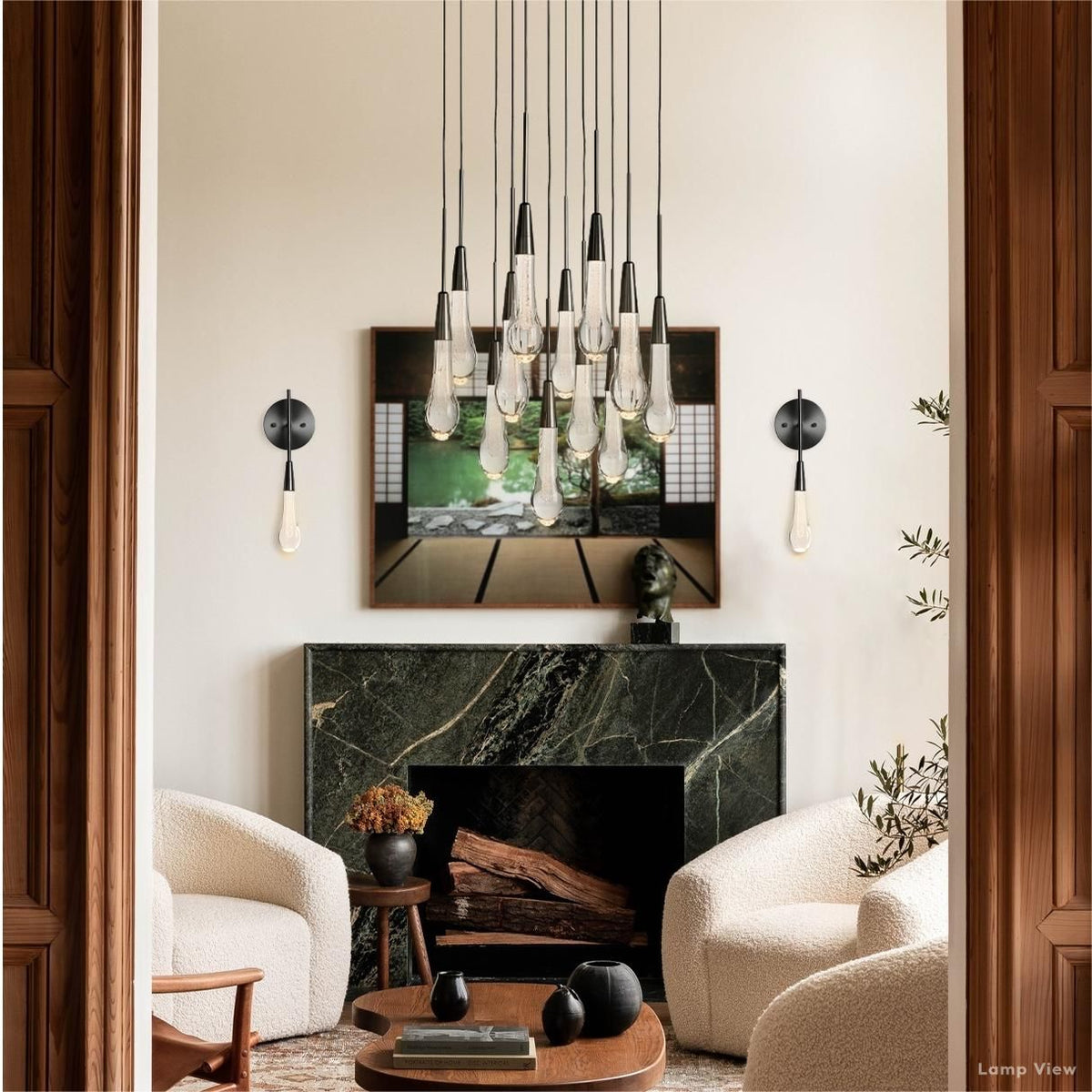 Soltaire Cascading Crystal Round Chandelier