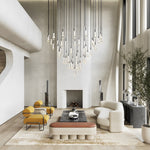 Soltaire Cascading Crystal Round Chandelier