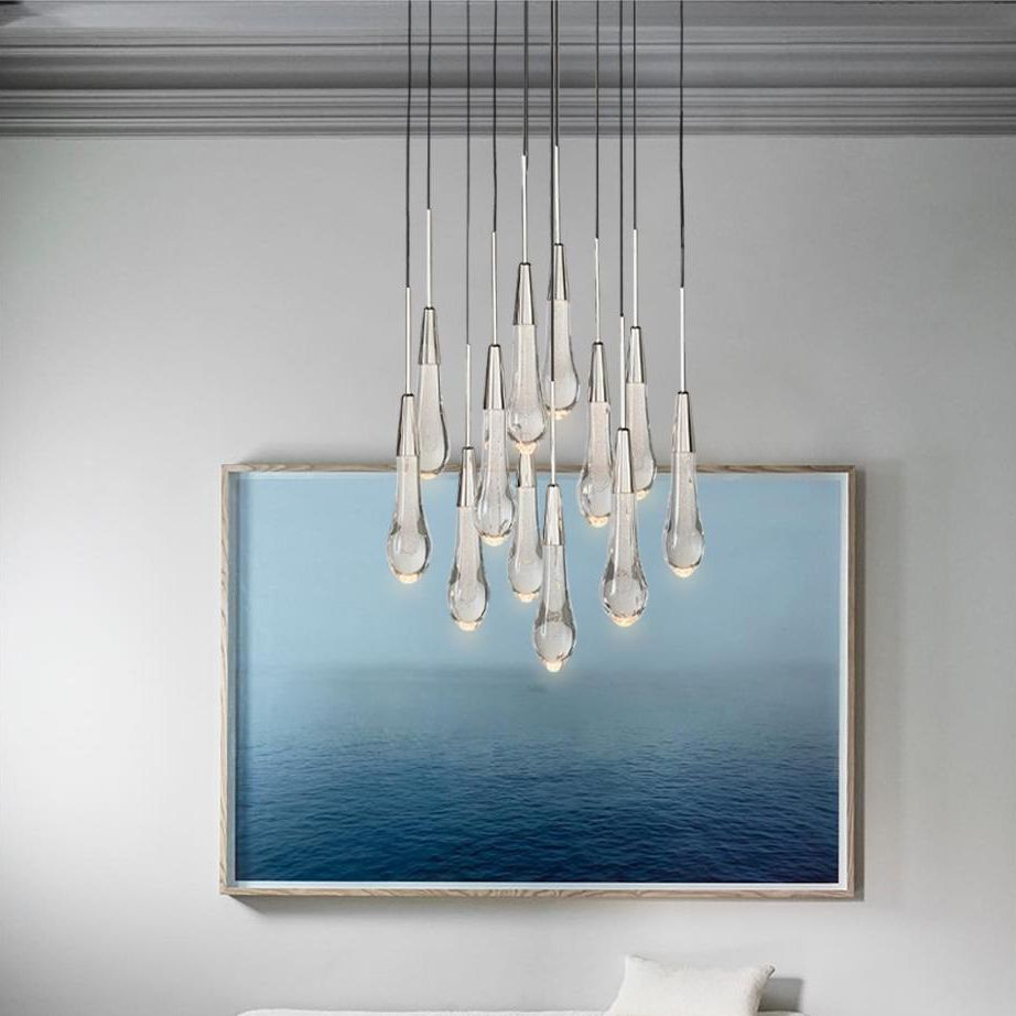 Soltaire Cascading Crystal Round Chandelier