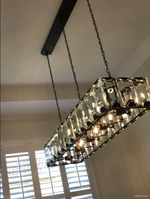 Harlow Chiseled Crystal Rectangle Chandelier 42"