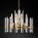 Mirello Prismed Crystal Round Chandelier 24"