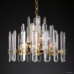 Mirello Prismed Crystal Round Chandelier 24"