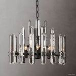 Mirello Prismed Crystal Round Chandelier 24"