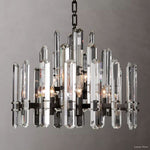 Mirello Prismed Crystal Round Chandelier 24"